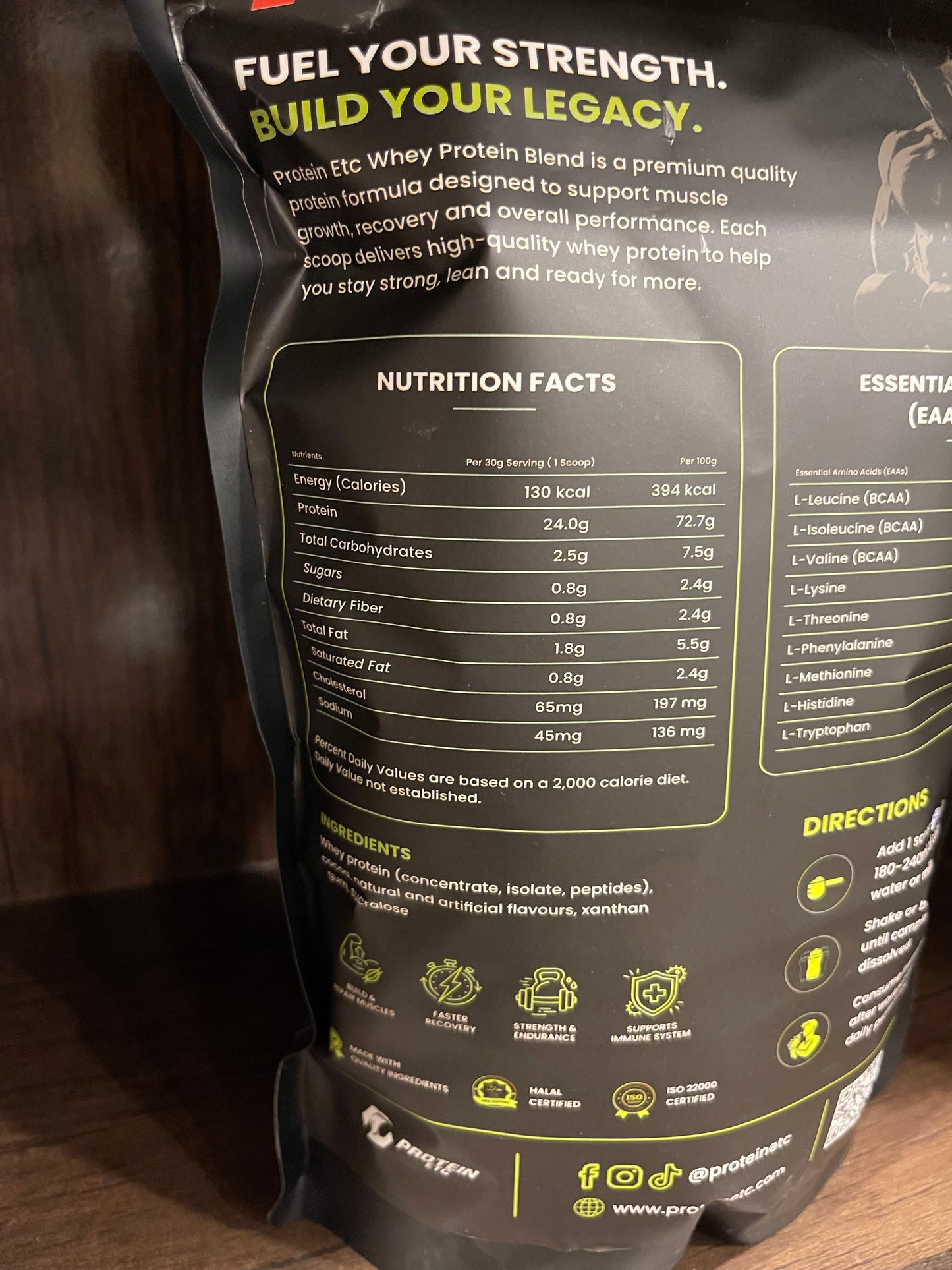 Whey Protein Blend by Protein Etc - 800G