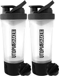 Utopia Home Mixer Shaker Bottle with Protein Storage (700 ml)